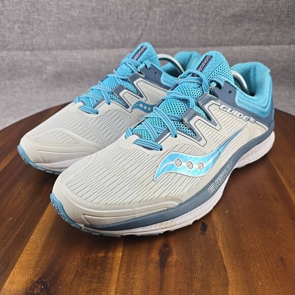 Saucony Guide Iso Athletic Running Sneakders S10415-4 White‎ Blue Womens Size 12 - Picture 5 of 14